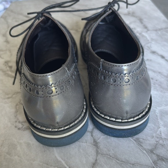 Great condition  Attilio Giusti Leombruni women’s grey leather brogues size 38.5 - Picture 4 of 8